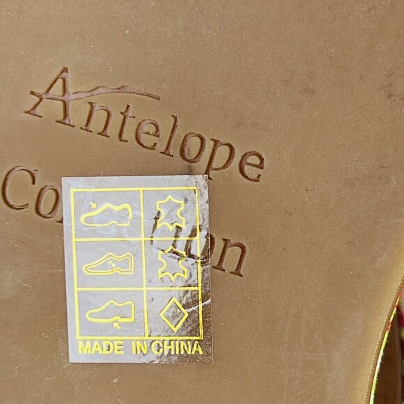 Antelope Women Rey Taupe Leather Flat Sandals US Size 5 Geometric Pattern - Picture 10 of 11